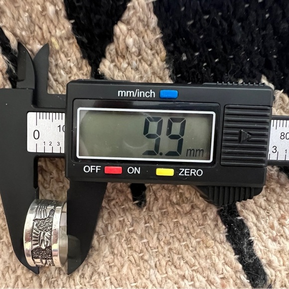 ❤️ Signed Elaine Becenti Story Teller Ring Size 9.5 Sterling Silver Unisex Band - Picture 12 of 12